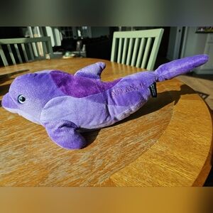 Purple Dolphin Soft Stuffed Plush ATLANTIS Paradise Island Bahamas, 16 Inch
